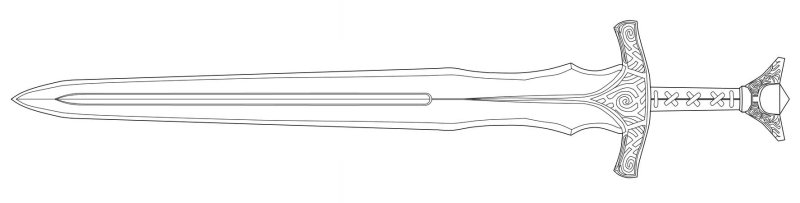 Меч кладенец чертеж