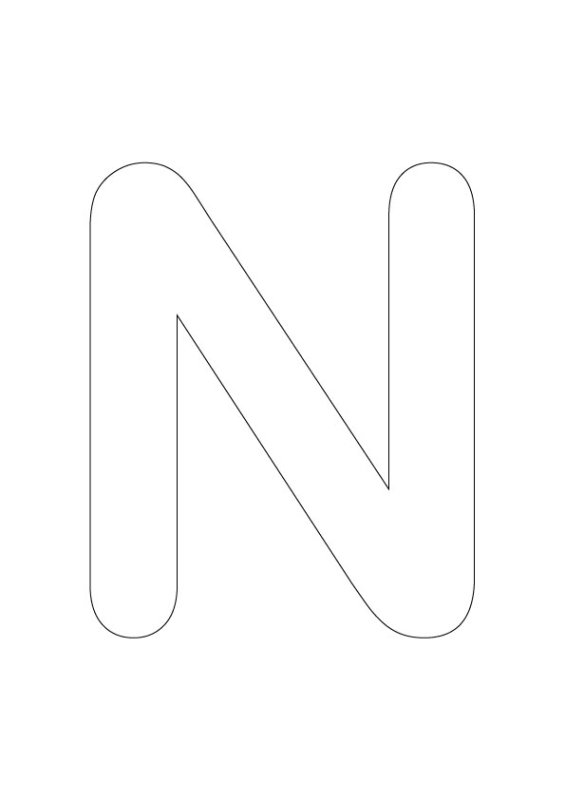 Трафарет буквы n