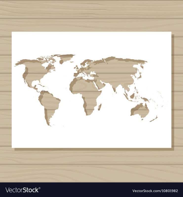 Карта мира контур