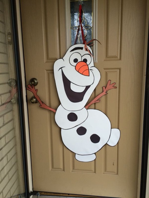 Оригинальный Снеговик на дверь