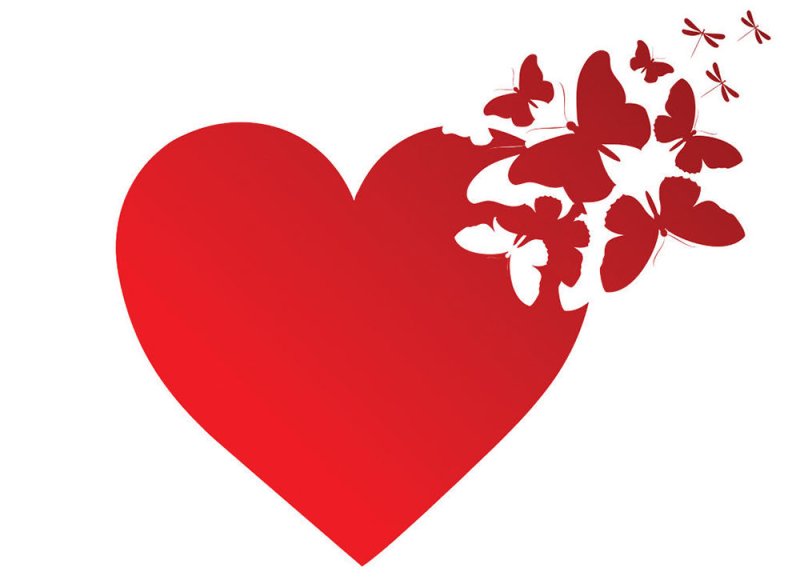 Сердце трафарет