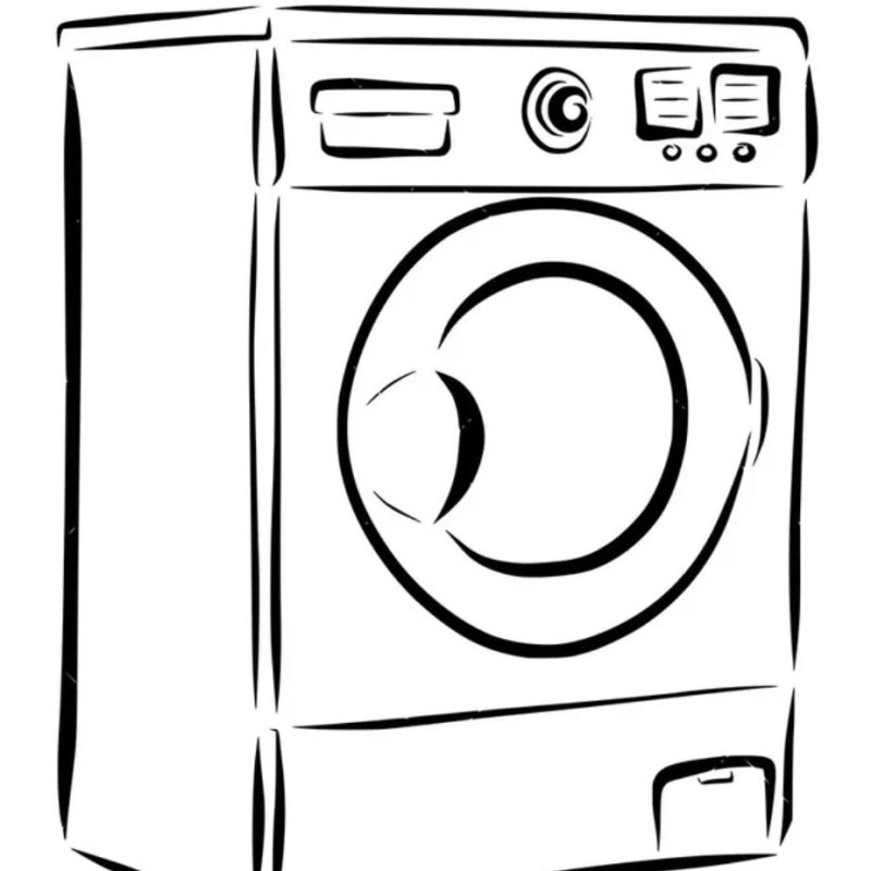Стиральная машина нарисованная