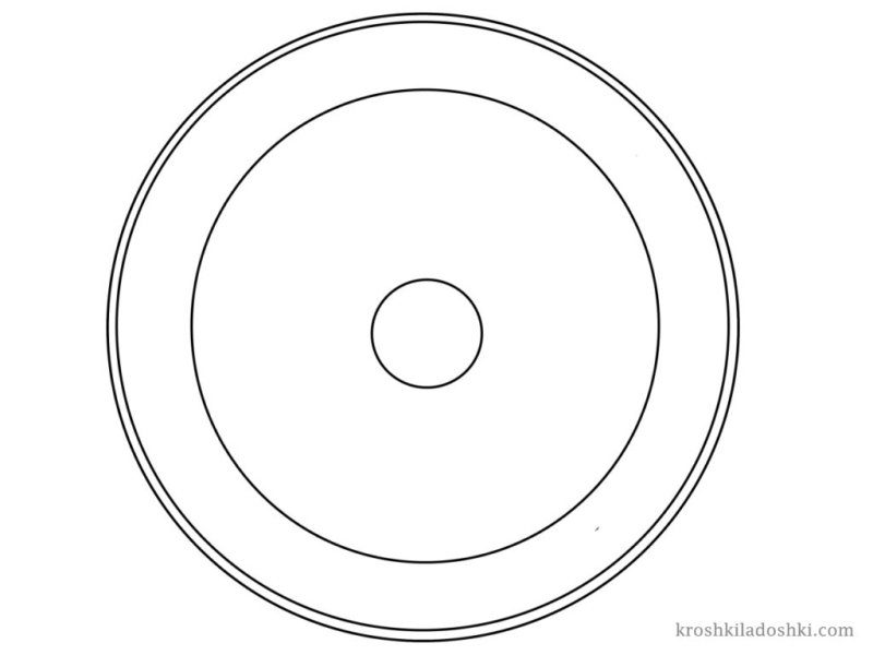 Трафарет тарелки для рисования