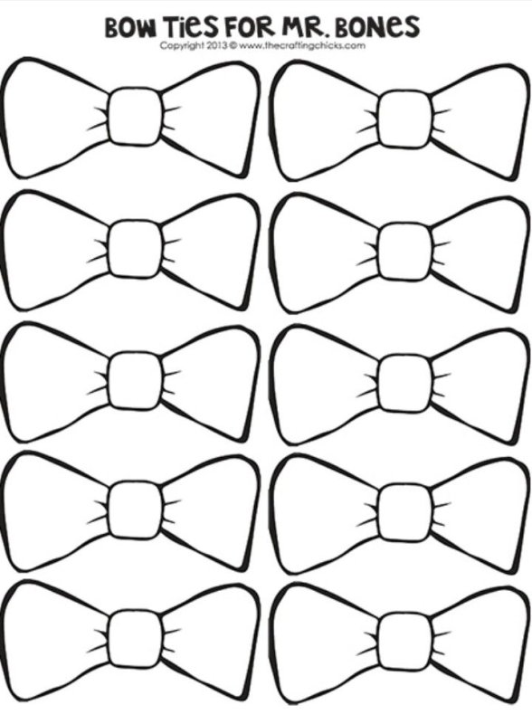 Галстук бабочка макет