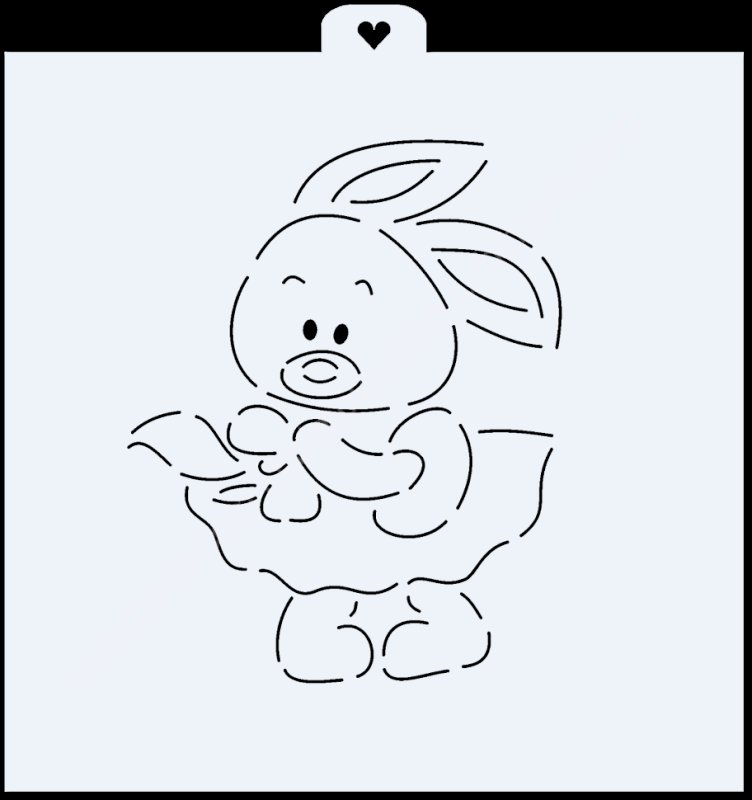 Шаблон зайчика для пряника