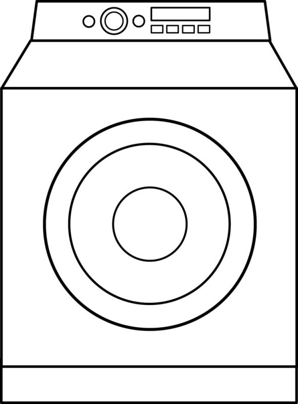 Стиральная машинка раскраска для детей