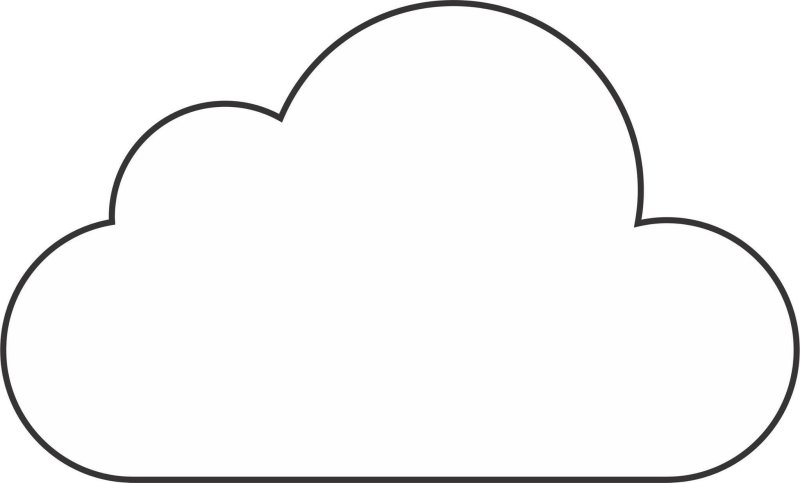 Облако раскраска для детей