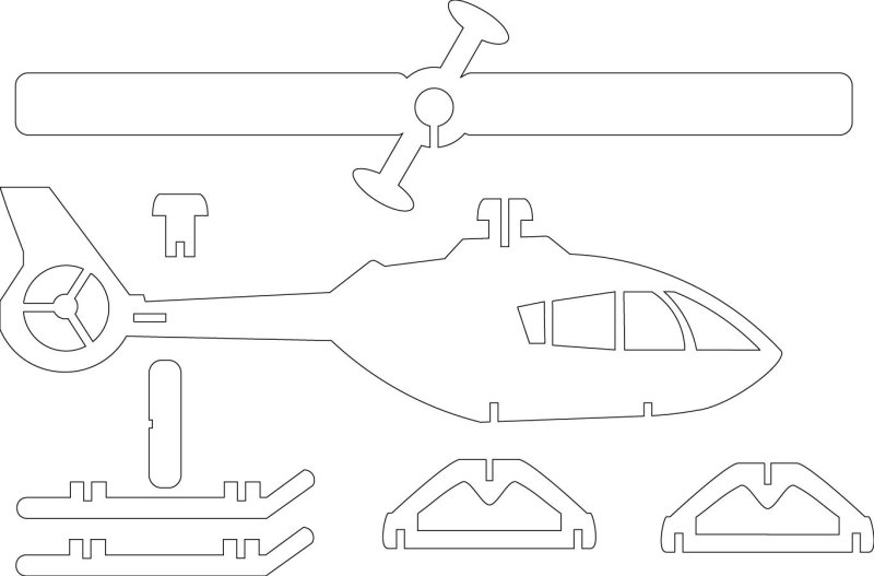 Макет вертолета из картона