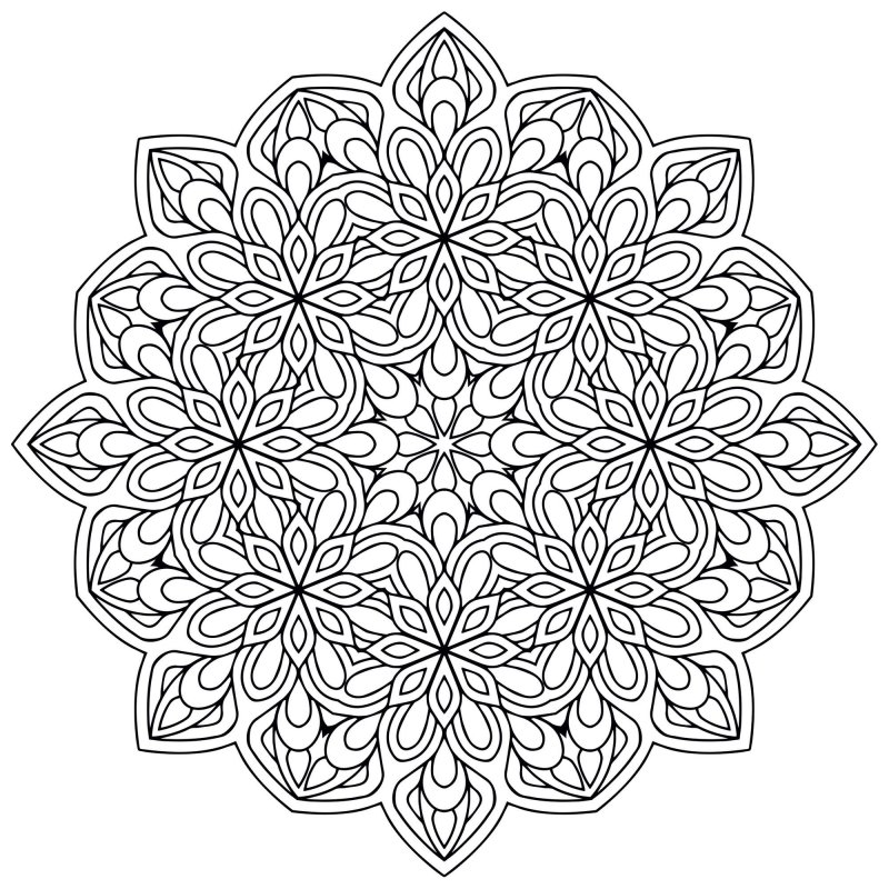 Раскраска антистресс "Мандала"