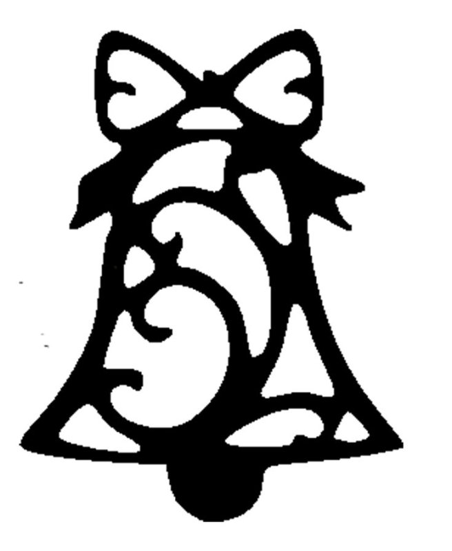 Трафареты на окна колокольчики