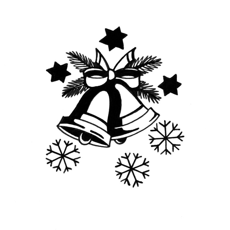 Колокольчик новый год вектор