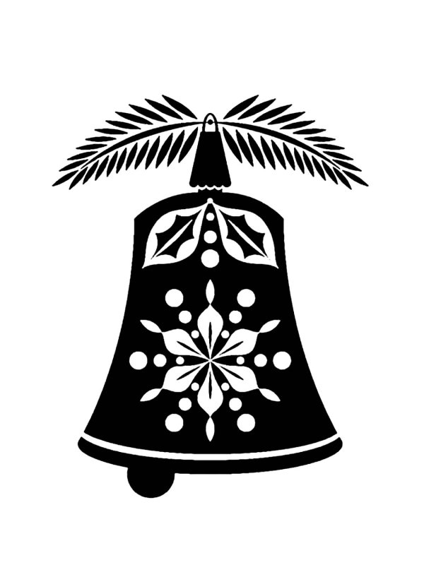 Трафареты на новый год колокольчики