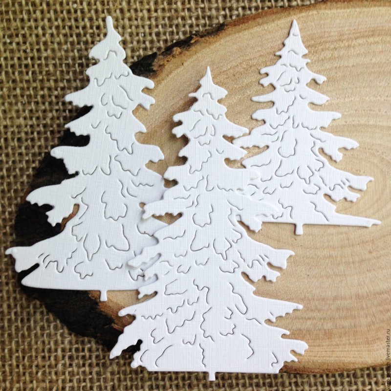 Елка вырубка из фетра