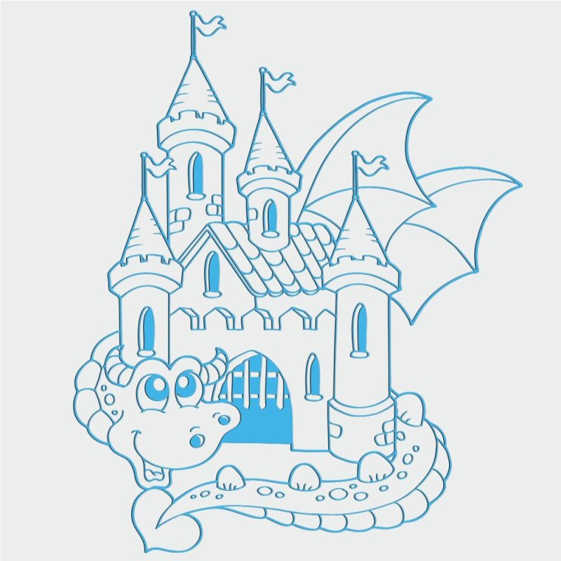 Панно сказочный замок эскиз