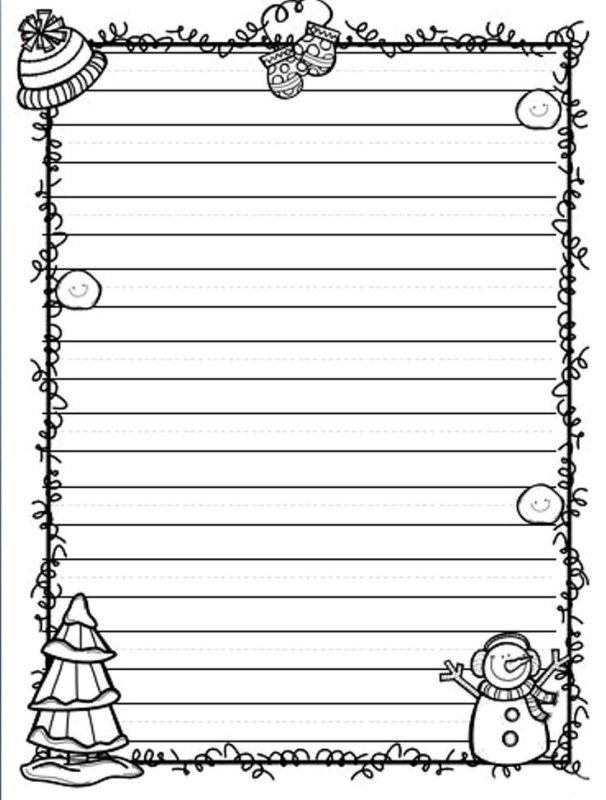 Новогодний лист для письма