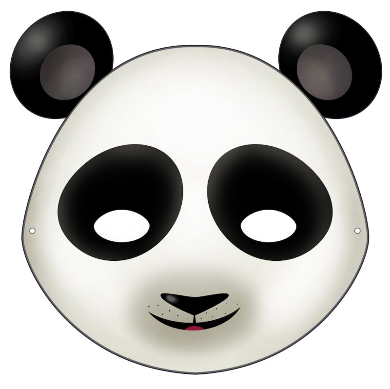 Панда маска для детей