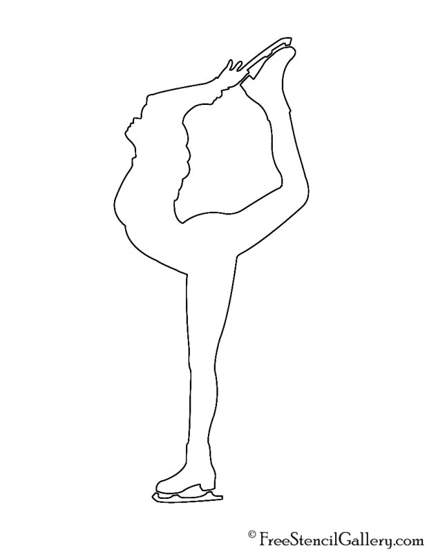 Балерина трафарет