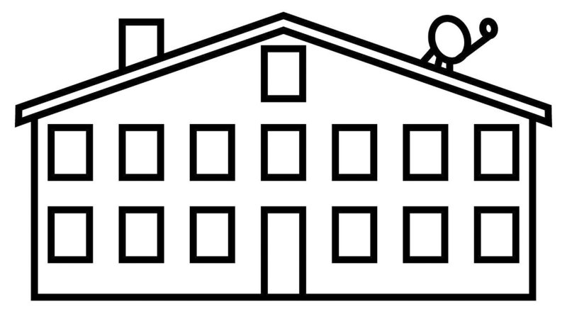 Раскраска. Домики