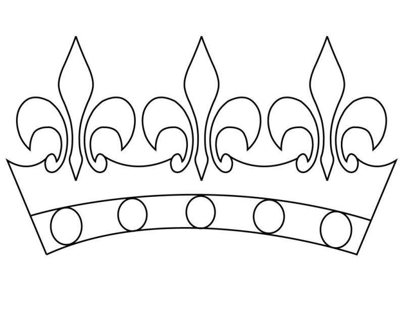 Трафарет короны для вырезания из бумаги