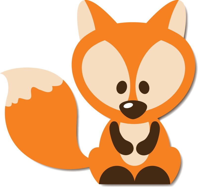 Лиса трафарет для малышей