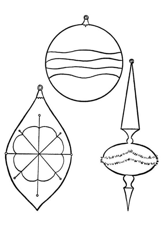 Новогодний шар раскраска