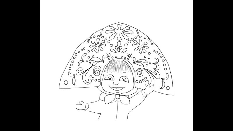 Кокошник рисунок