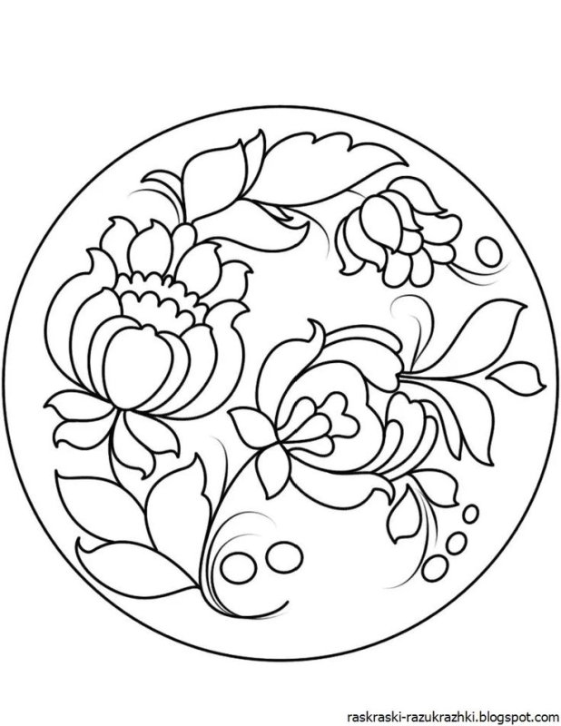 Петриковская роспись раскраска