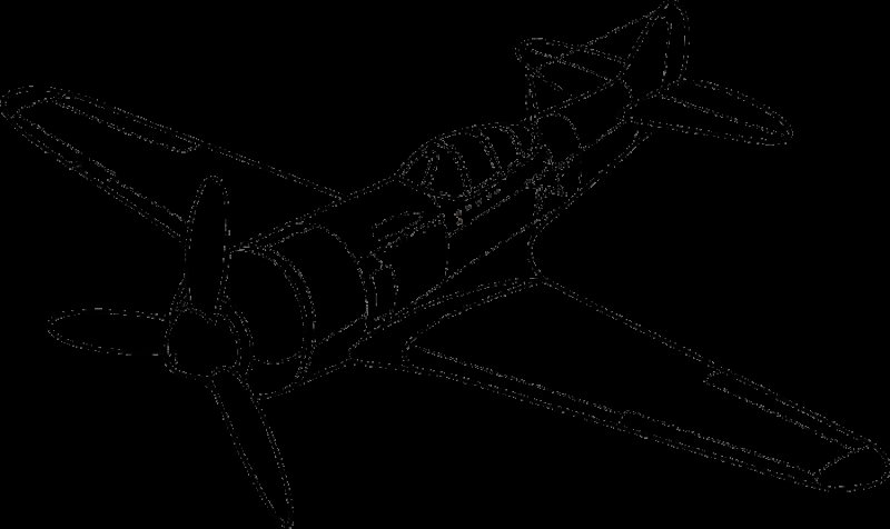 Рисунок самолета для раскрашивания