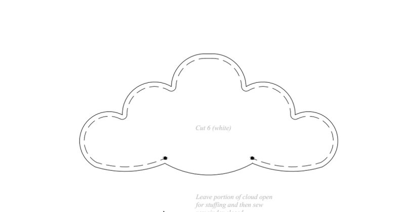 Подушка облако шаблон
