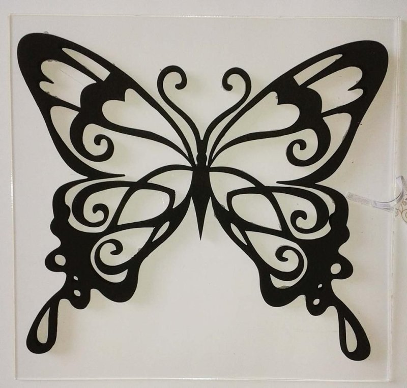 Трафарет бабочки для вырезания