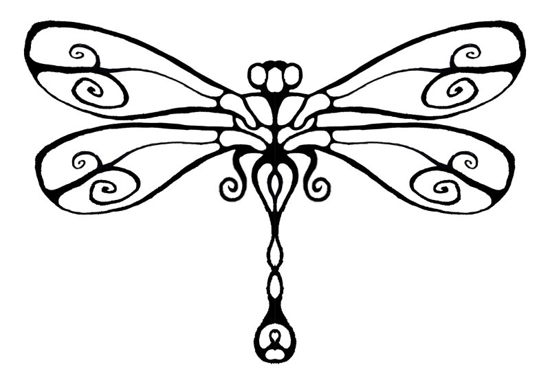 Раскраска бабочки и Стрекозы