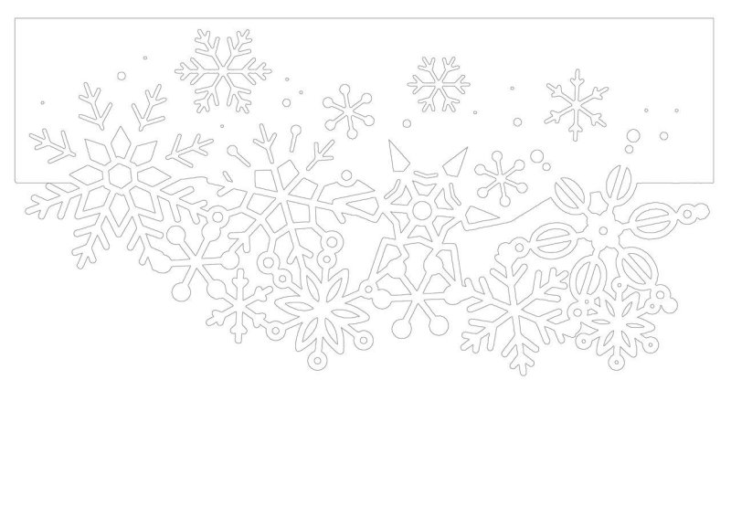 Новогодние бордюры на окна