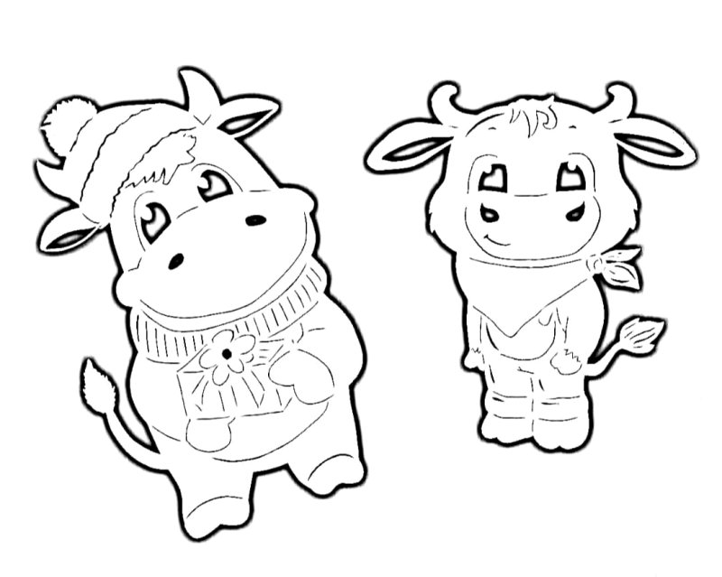 Бык трафарет для вырезания