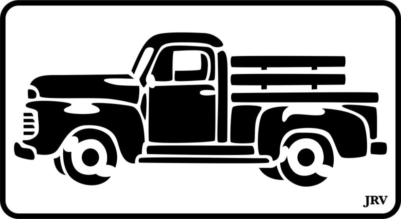 Грузовик трафарет