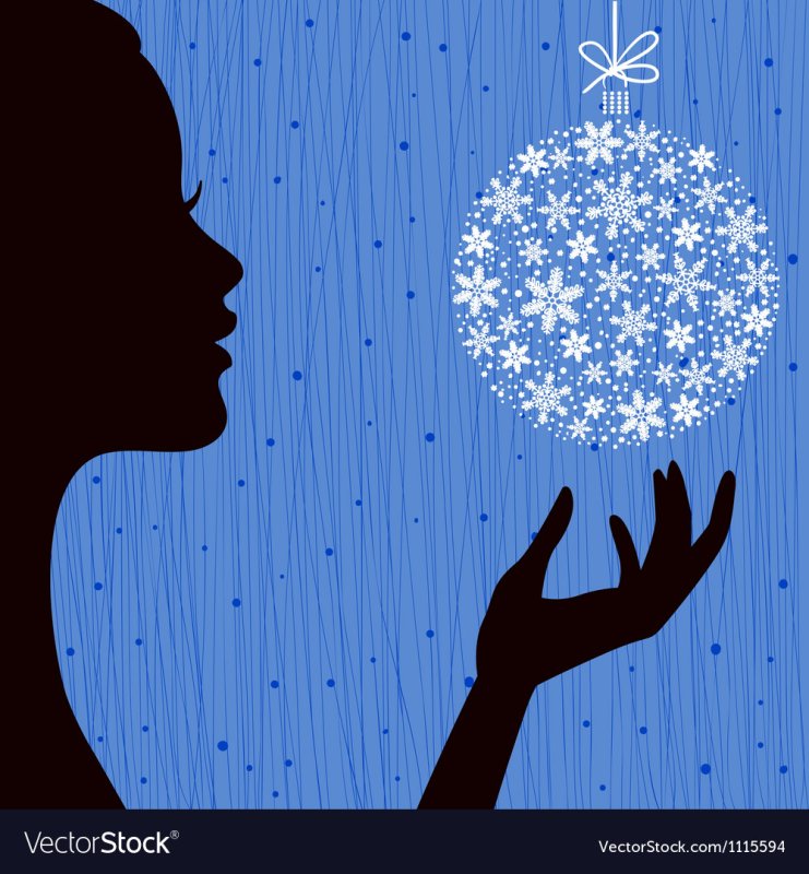 Зима дует на снежинки