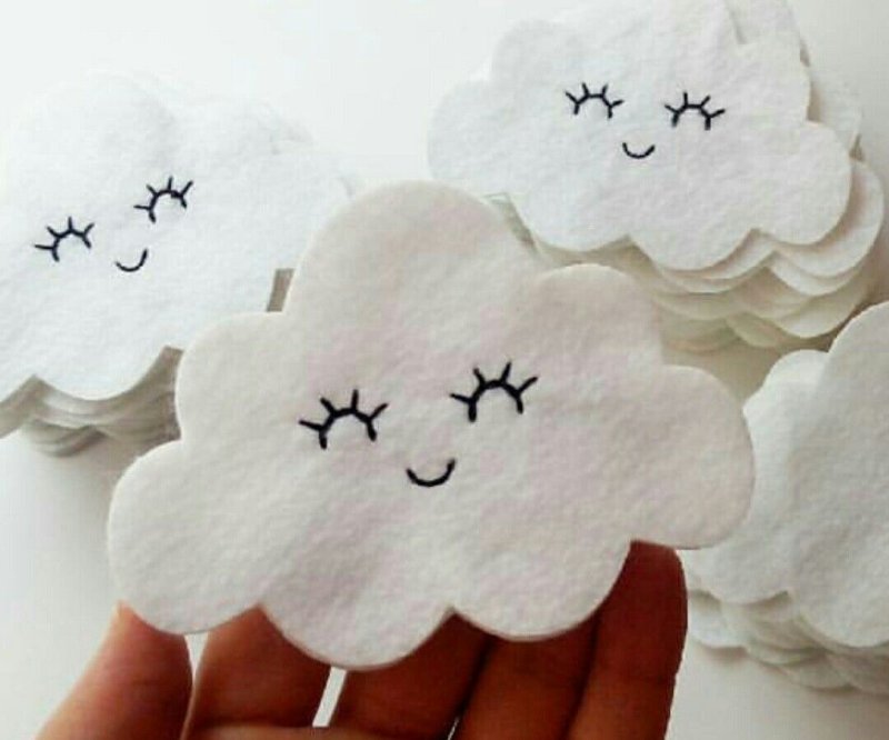 Игрушка из фетра облако