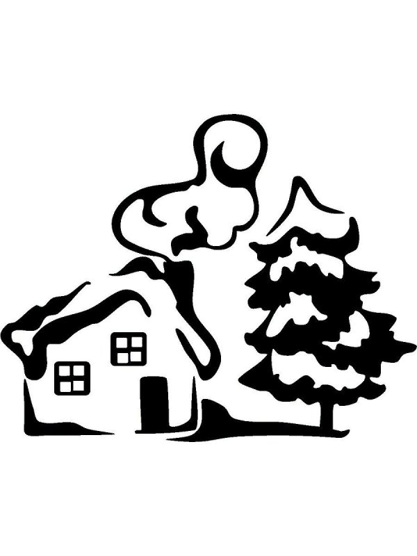 Новогодние домики на окна