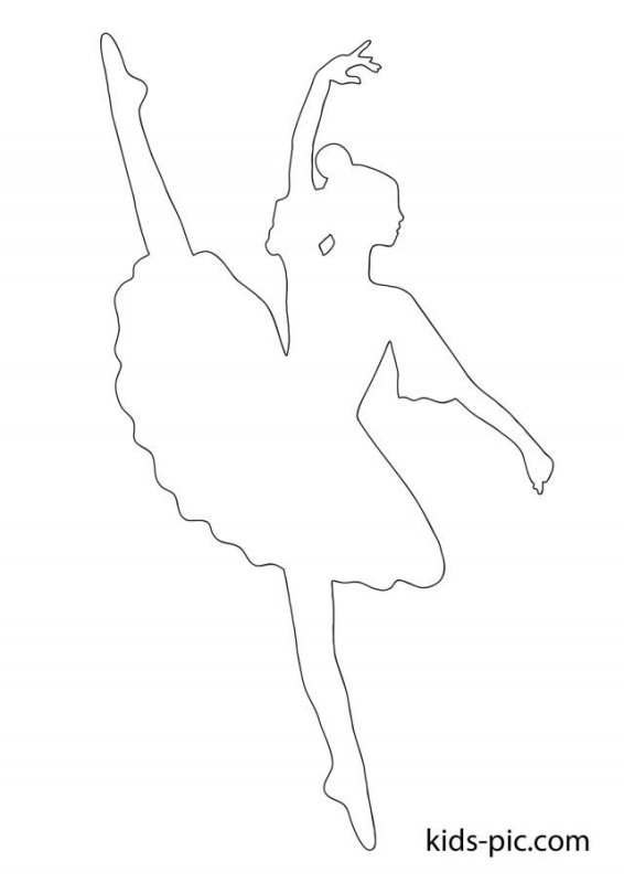 Шаблон балерины для вырезания