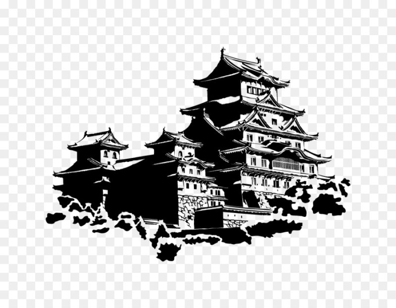 Япония силуэт здания