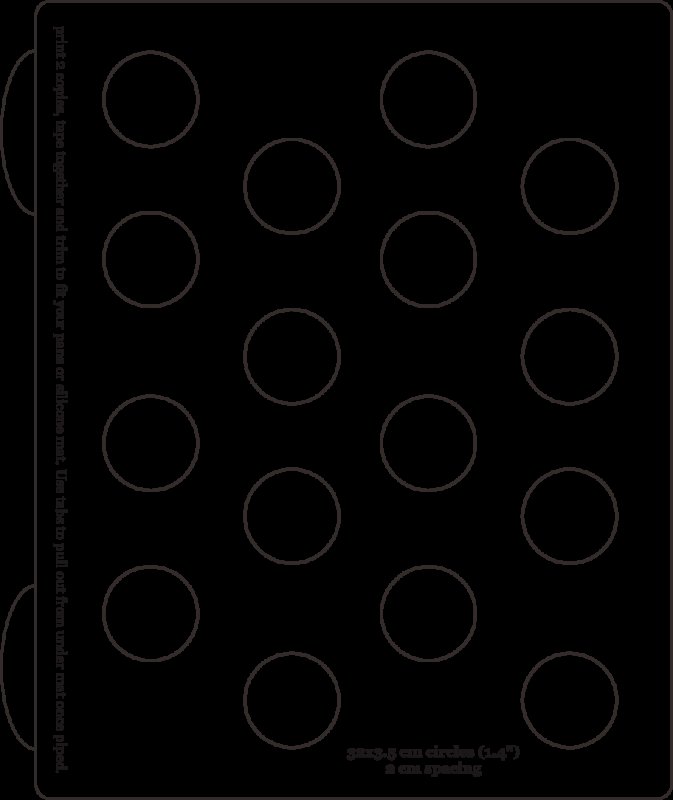 Трафарет для макаронс а4 диаметр 4