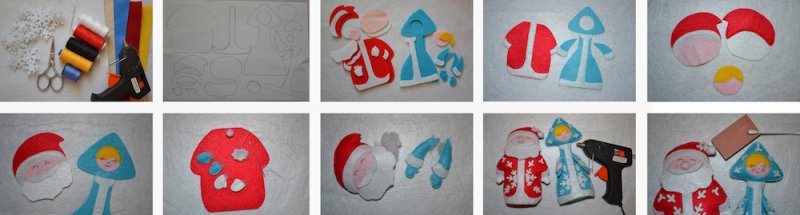 Лекало Снегурочки из фетра