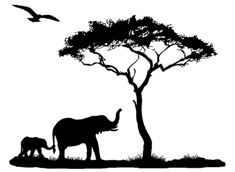 Силуэты животных