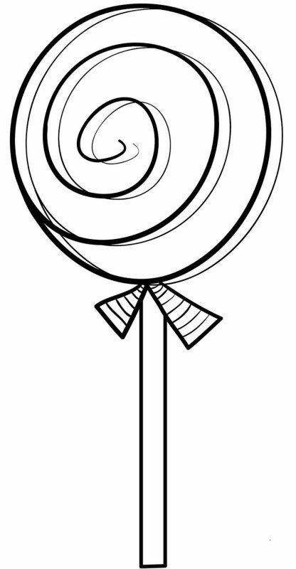 Леденец раскраска для детей