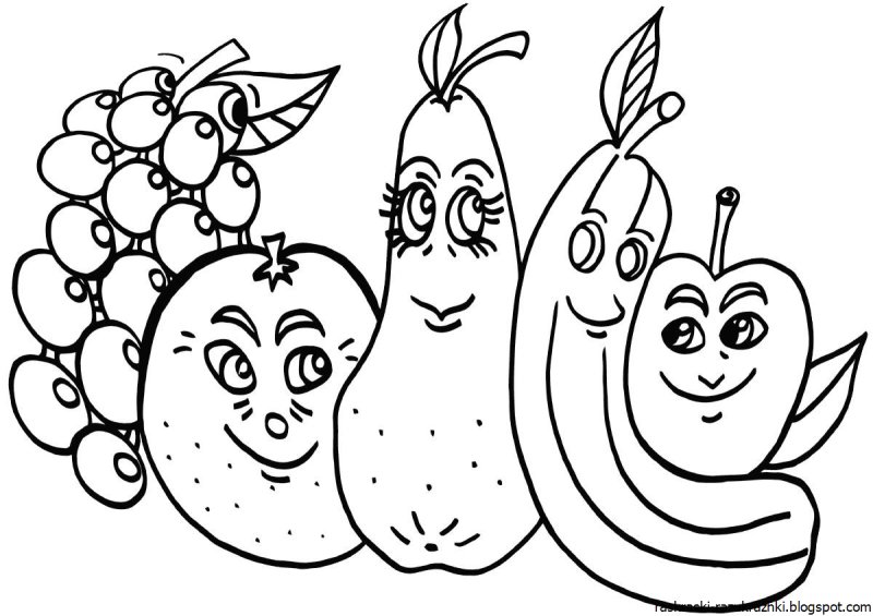 Раскраска здаровая питание