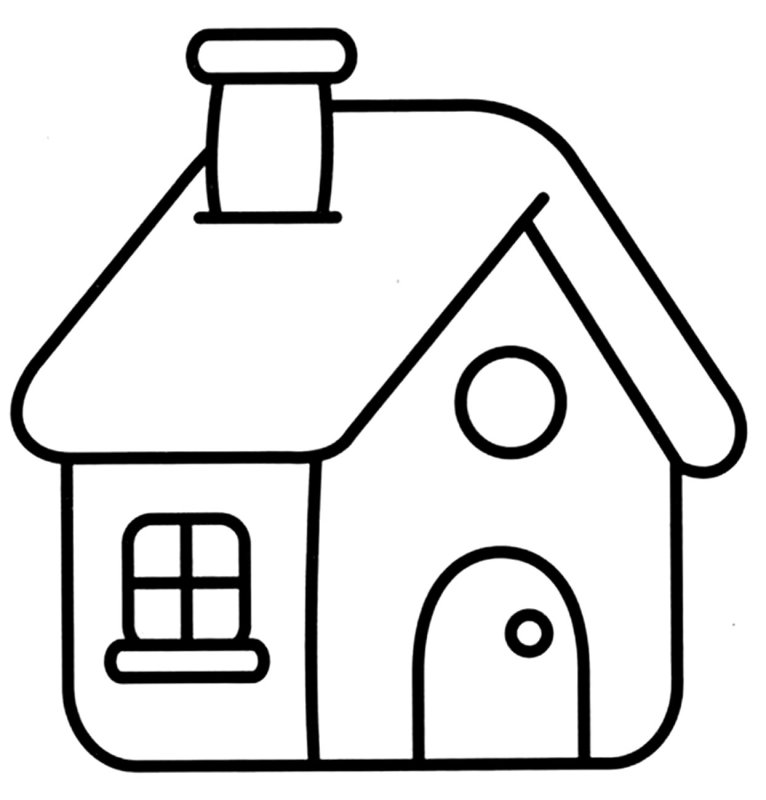 Домик для раскрашивания для детей