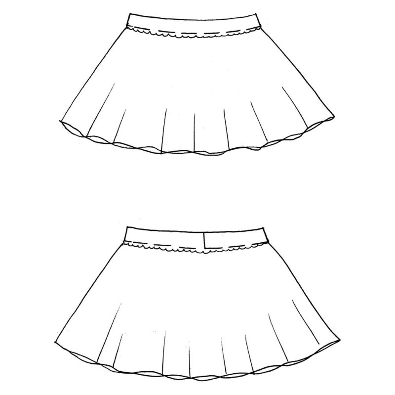 Юбка раскраска