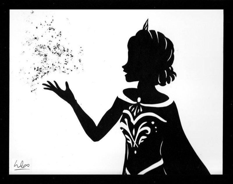 Силуэт девочки для вырезания