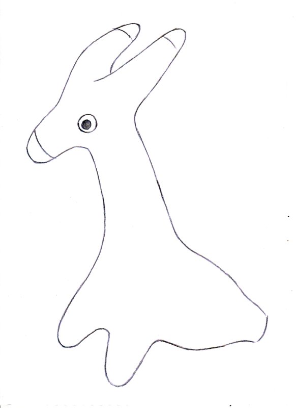 Филимоновская игрушка Олешек трафарет