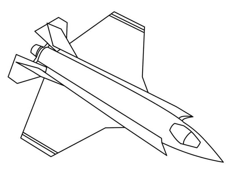 Военный самолет раскраска для детей