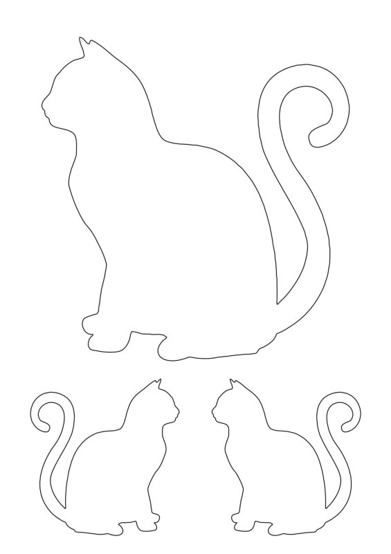 Трафарет кошки для вырезания